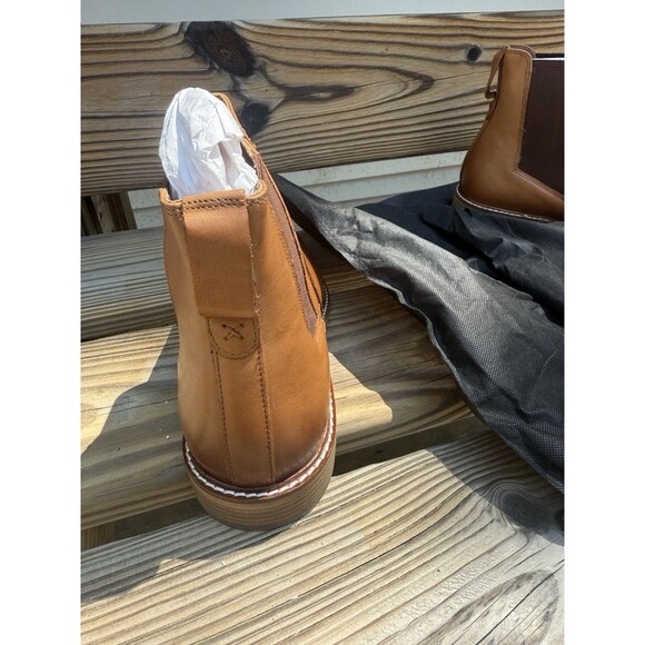 NEW Thomas & Vine Chelsea Boots Brown Leather Men’s 10 Ankle Pull-On Dress Boot - Picture 4 of 12